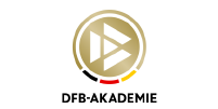 DFB Akademie-Logo mit stilisiertem Fußballsymbol und Schriftzug
