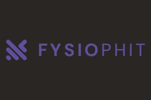 Logo von FysioPhit Logo von FysioPhit in lila Schrift auf schwarzem Hintergrund.